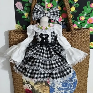 1/3 1/4 1/6 BJD doll dress | bjd checks pattern dress | bjd cute dress | bjd summer dress | bjd dress