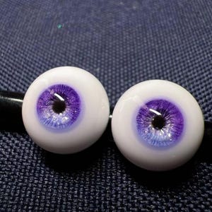 Handmade BJD Doll Eyes: Gradient Purple, Realistic Style (10-24mm)