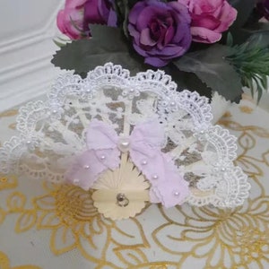 Lace Fan: BJD Doll Wedding Accessory (8cm)