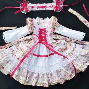 1/3 1/4 1/6 BJD doll dress | vintage dress | rural style bjd dress | cute bjd dress | lace dress