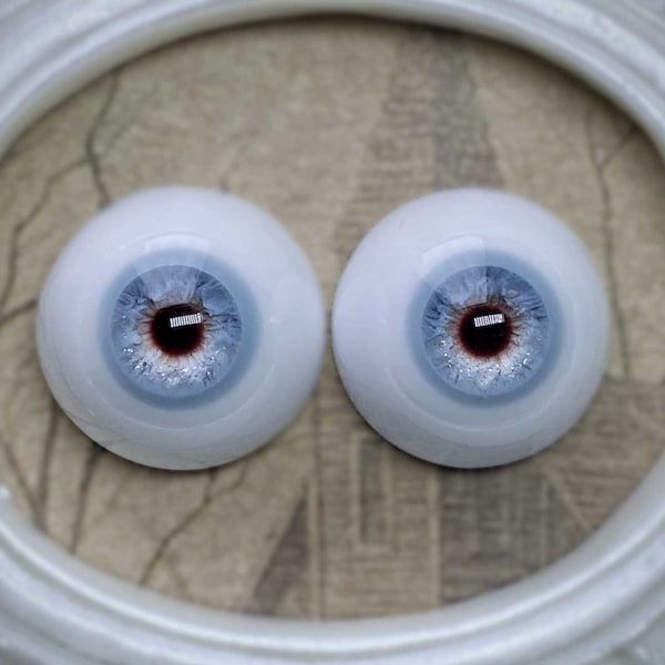 1/3 1/4 1/6 BJD doll eyes, blue shining iris, custom bjd eye pupils, realistic eyes 10mm 12mm 14mm 16mm 18mm 20mm 22mm 24mm