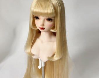 BJD Doll Wig Princess Cut Hair for 1/3, 1/4 1/6  Blythe Scale
