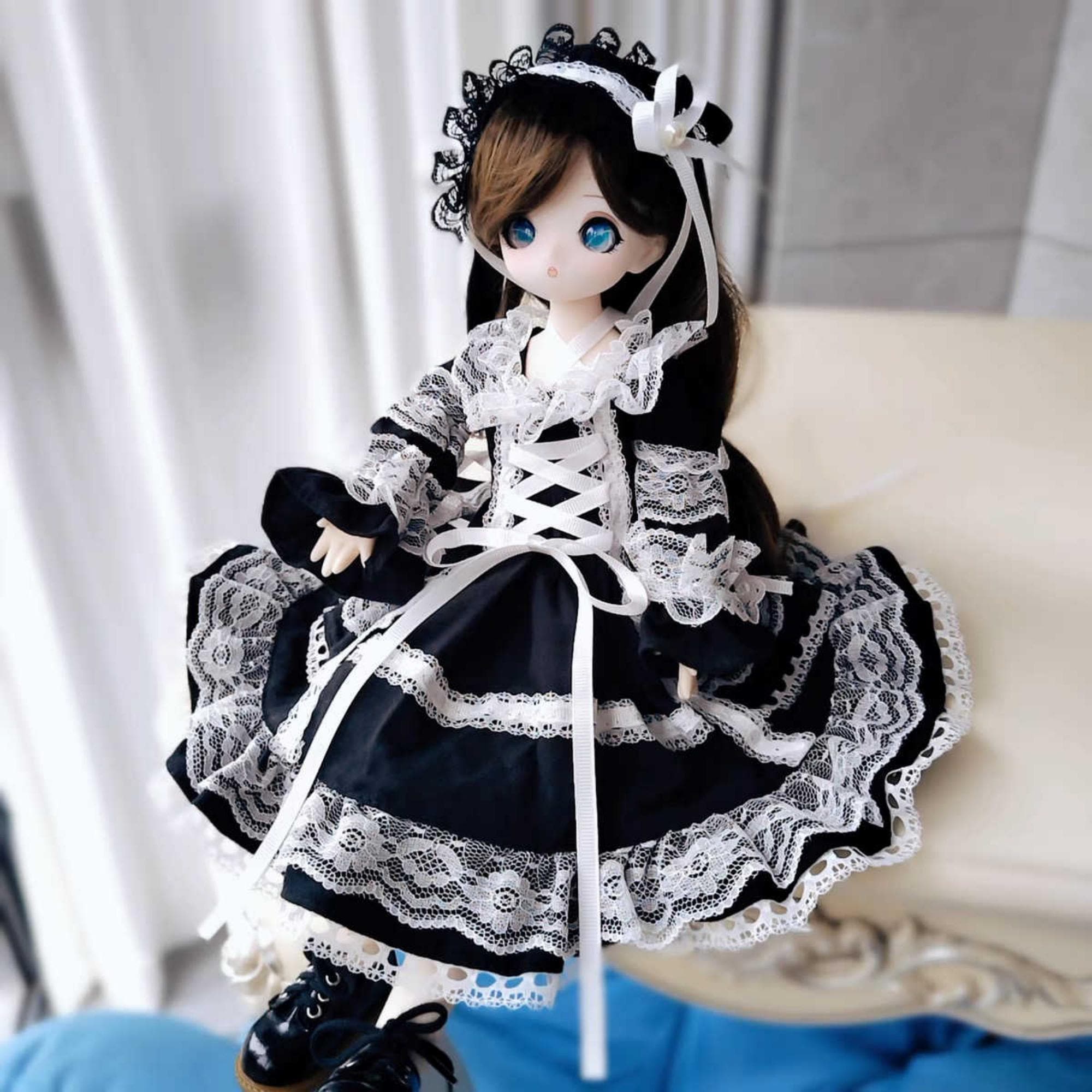 WY20 BJD服 ゴシック 人形服 ドール服 ドレス 吸血鬼女王 中世纪