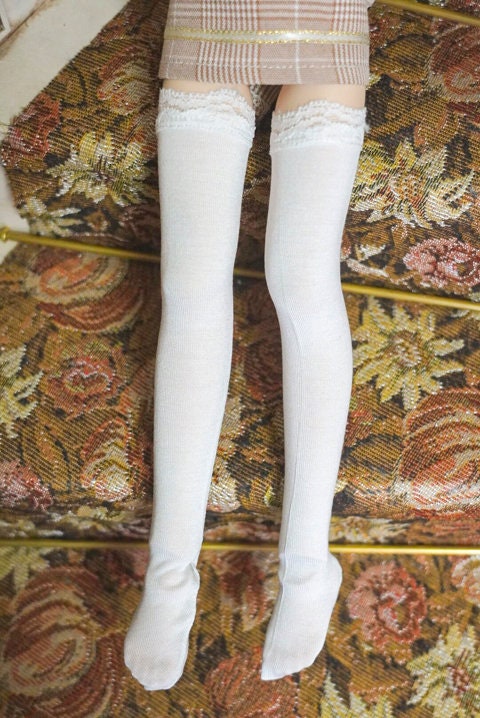 Rumple trough Socks White 1/3 BJD Socks Model doll size 