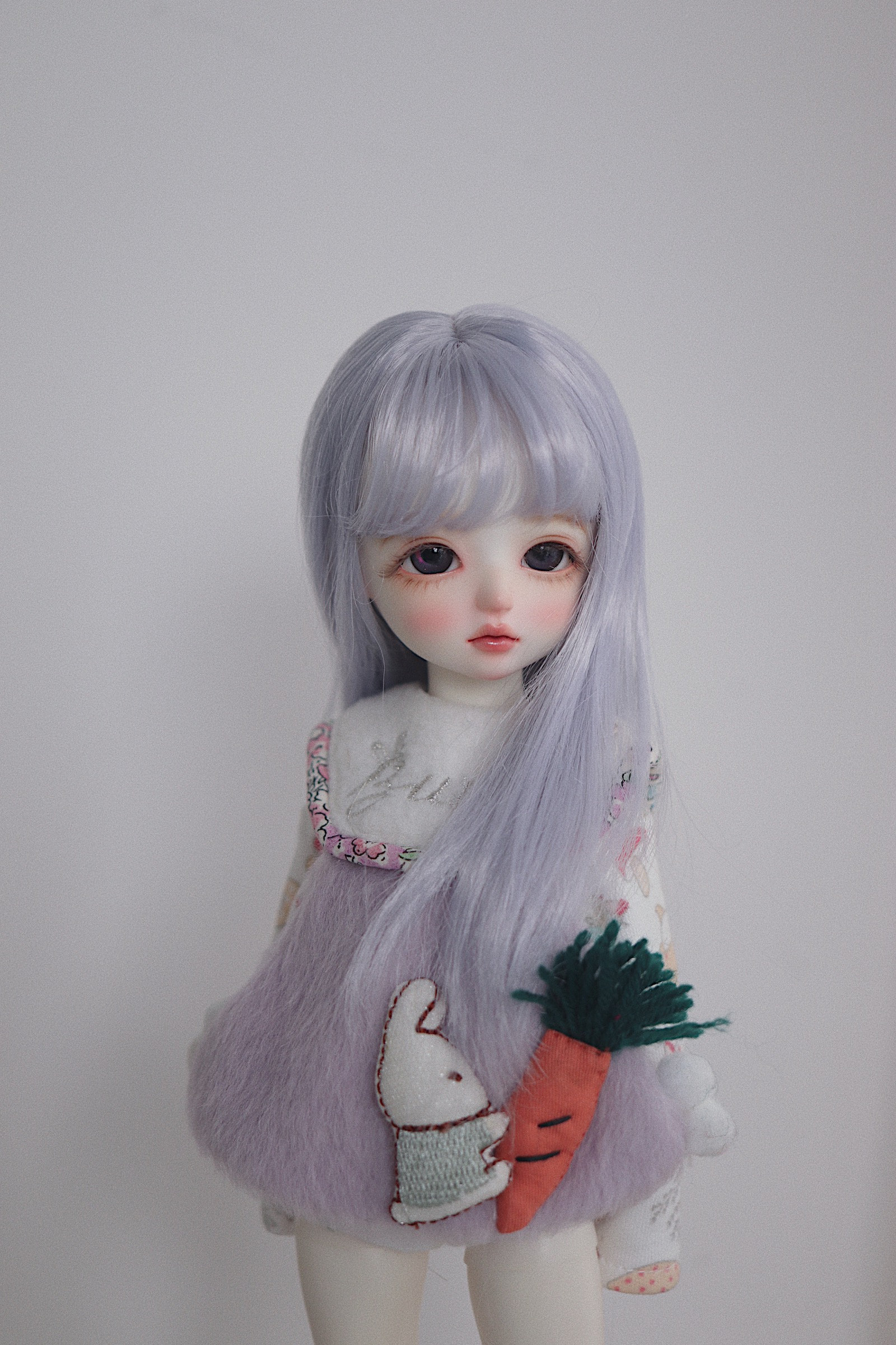 Parrucca Lunga Grigia Fosforescente Bambino - Foto 7