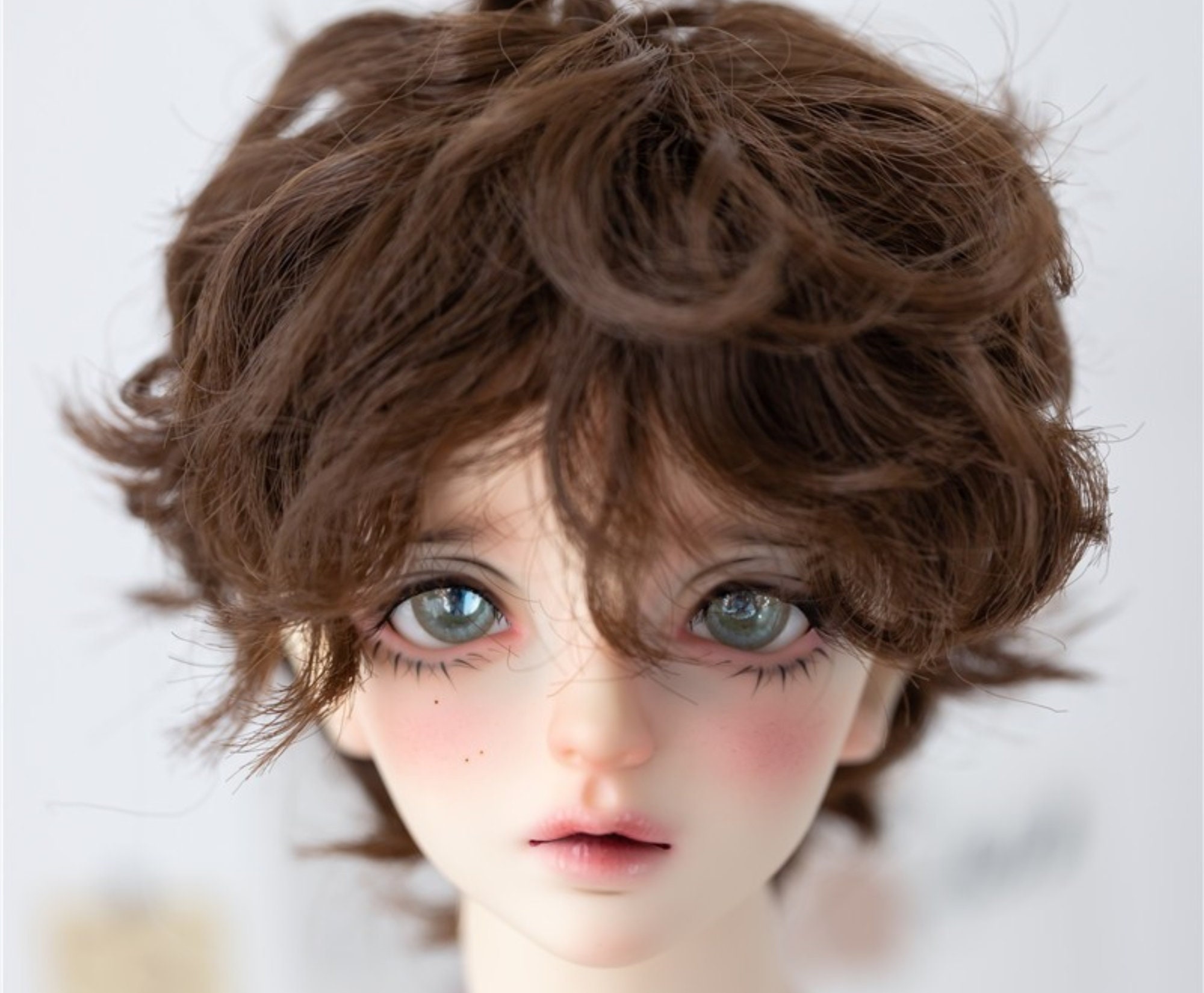 Curly BJD Doll Wig: Brown Hair for 1/3 1/4 1/6 Dolls