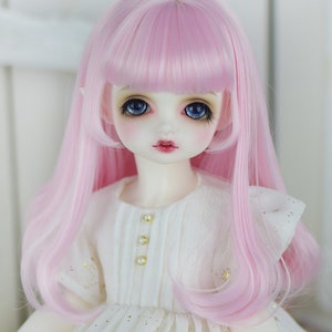 6-7&quot; 7-8&quot; 8-9&quot; 9-10&quot; Blythe Head 1/3 1/4 1/6 Puppen BJD Puppe Perücke MDD Perücke große lockige Perücke, süße Bjd Perücken Haare mit stumpfen Armreifen