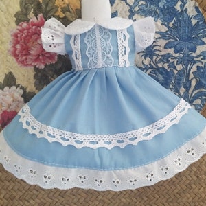 BJD blue dress | 1/3 1/4 1/6 BJD doll dress | bjd vintage dress | bjd maid dress