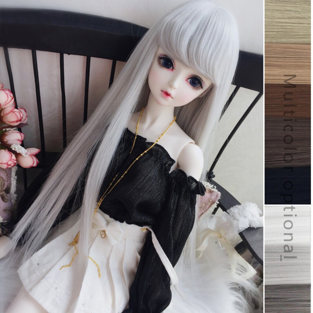 1/3 BJD Doll Wig Sd Straight Hair Wig for 6-7