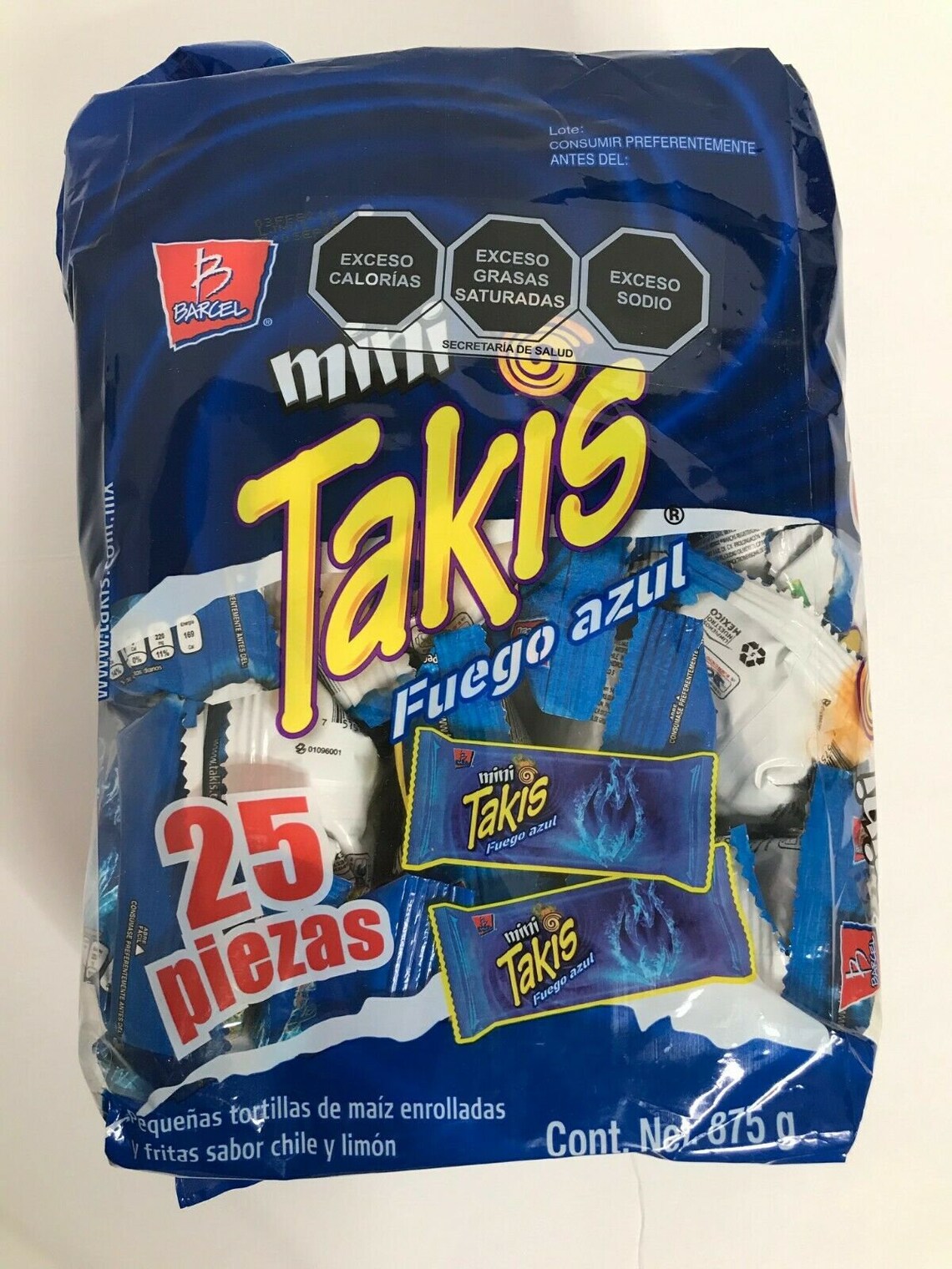 1x Bag of Mini Takis Fuego Azul of 25 Individual Packs Flaming Etsy
