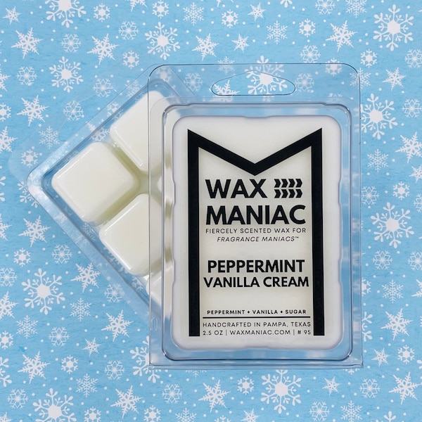 Peppermint Vanilla Cream | Scented Wax Melts | Long Lasting | Wax Melts for Warmers | Wax Tarts | Wax Melter | Food Wax Melts
