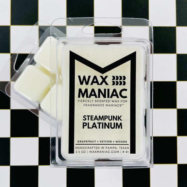 Steampunk Platinum | Scented Wax Melts | Long Lasting | Wax Melts for Warmers | Wax Tarts | Cheap Wax Melts | Wax Burner | Man Cave