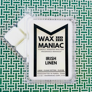 Irish Linen | Strong Scented Wax Melt | Long Lasting Tart for Warmers | Fresh Fragrance | Wickless Candle | Air Freshener | Gift Idea