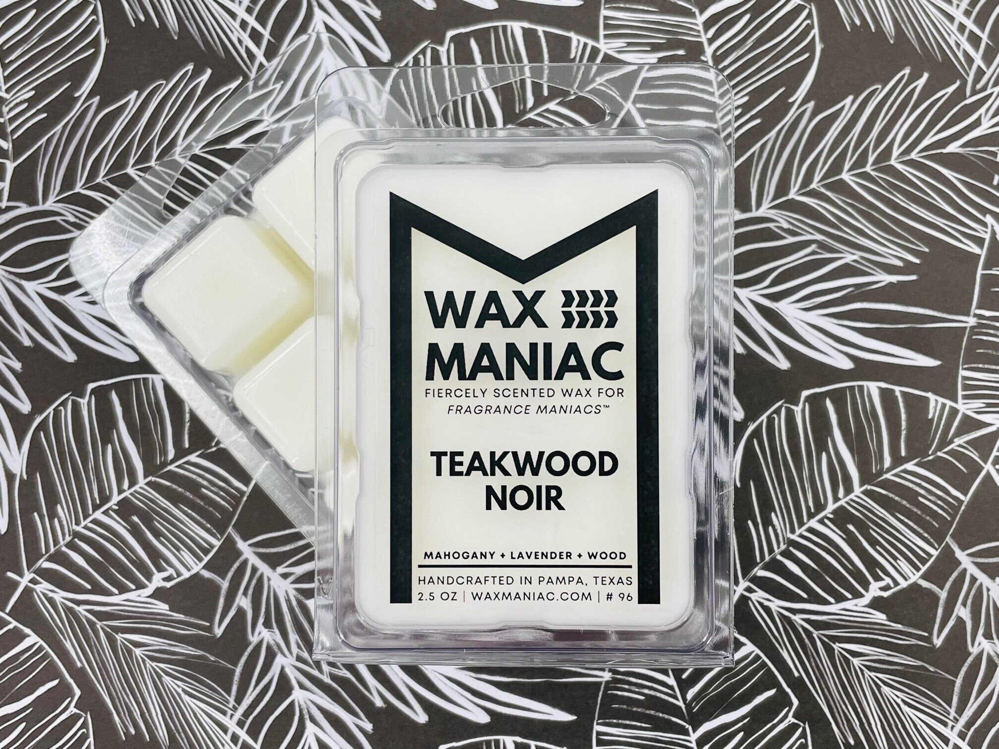 Teakwood Noir | Strong Scented Wax Melt Long Lasting Tart For Warmers Manly Fragrance Wickless Candle Air Freshener Gift Idea