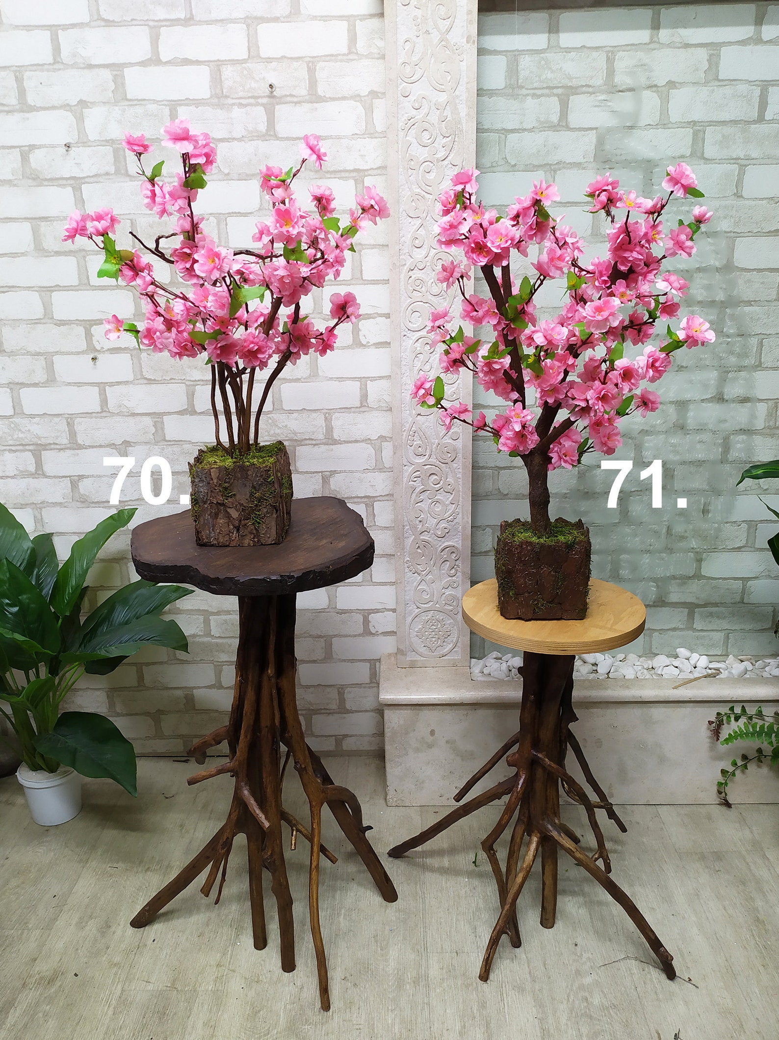 Artificial Decorative Tree No 70 sakura Pink, Bonsai From Flowers Etsy