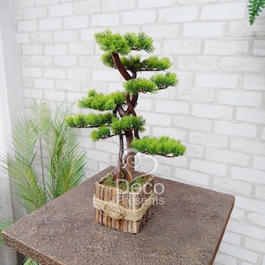Bonsai 59 &quot;Tuya&quot;. Artificial thuja tree. Desktop decorative bonsai