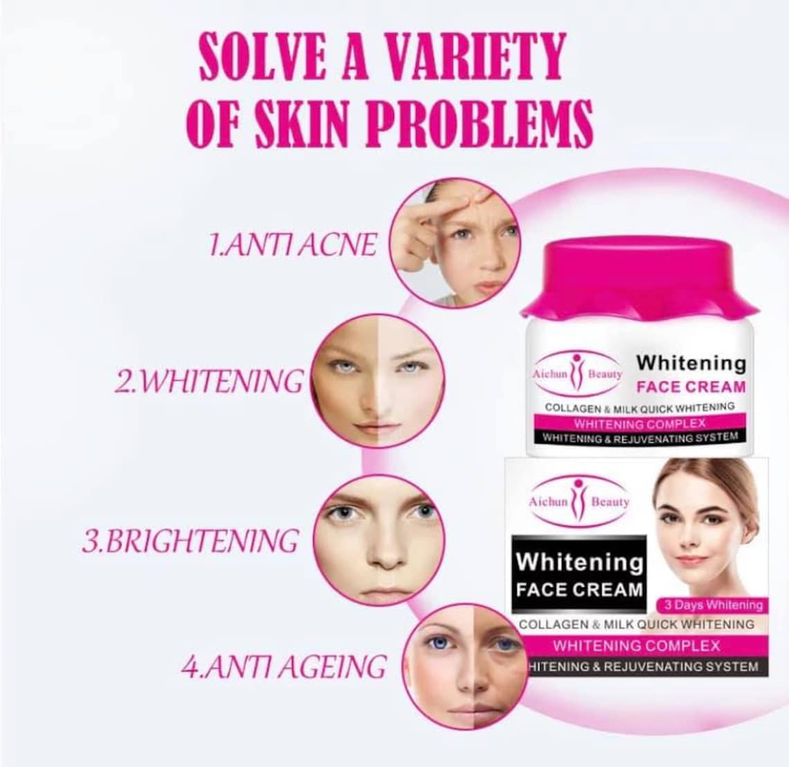 Whitening Face Cream with Collagen 60ml Etsy