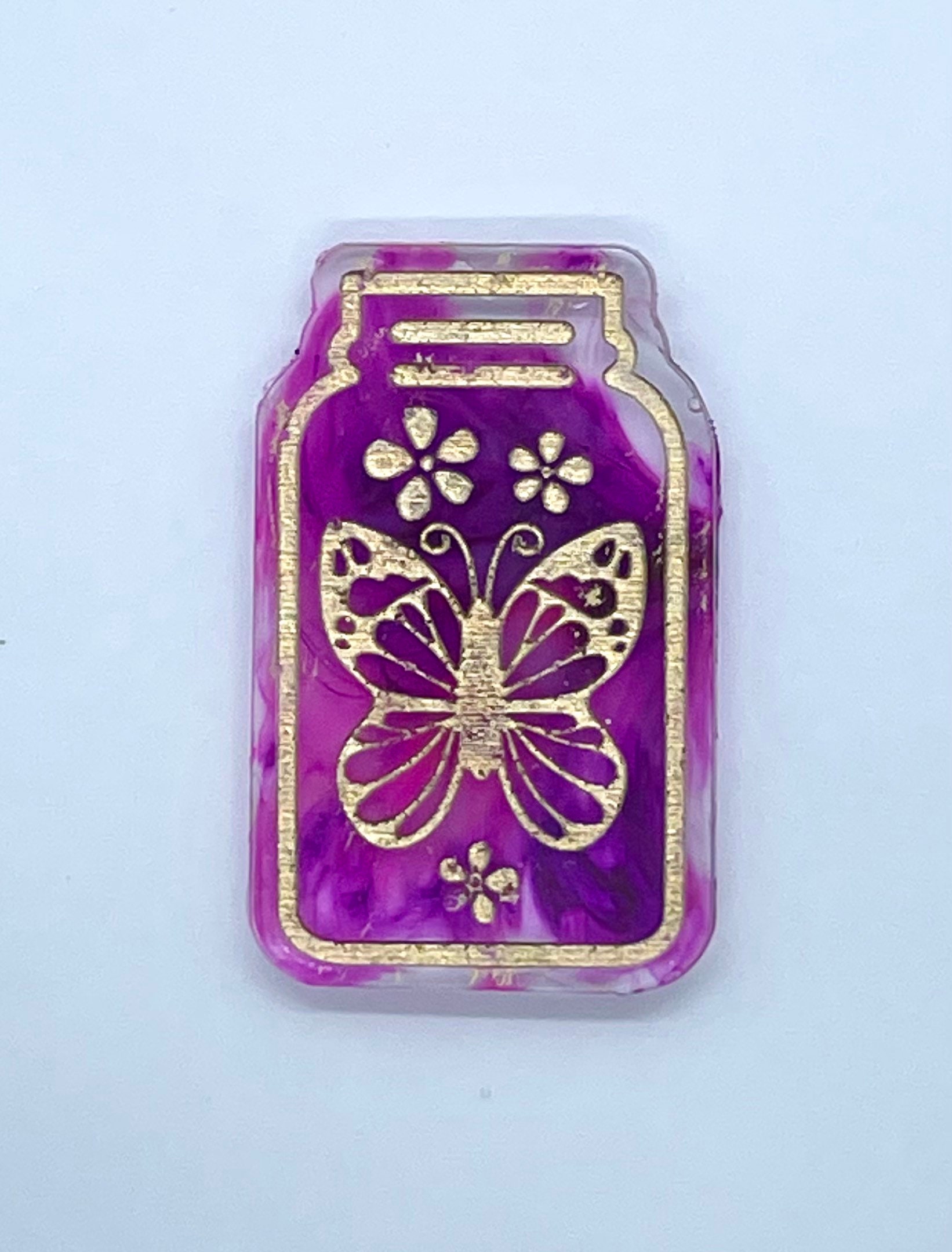 Resin Mini bottle butterfly Magnet/Cover minders