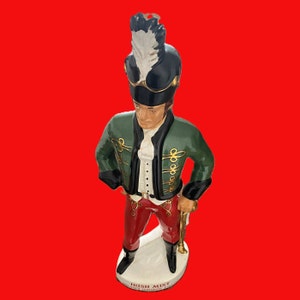 Irish Mist 1960s LARGE 19" Decanter Made and Hand Painted in Italy “Irish Soldier Brigade – Austrian Army Circa 1750” IMPRESSIVE FIGURE!