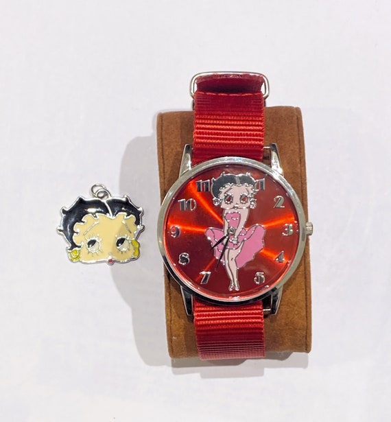 Vintage Betty Boop Quartz Watch. STRIKING LOOKS! C