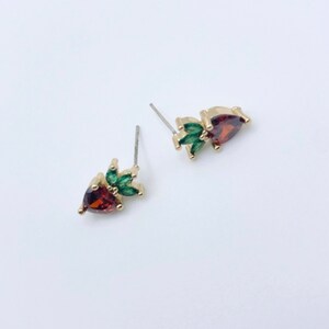 Strawberry Stud Earrings for Girls, Gold Plated, Jewelry for Girls, Studsfor girls, Kids Jewelry, Gift for girls