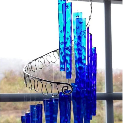 Water Glass Spiral Wind Chimes Jules Tones - Etsy