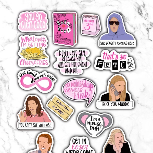 Mean Girls digital sticker sheet | Mean Girls Digital Download | ***Please read item description prior to purchase***