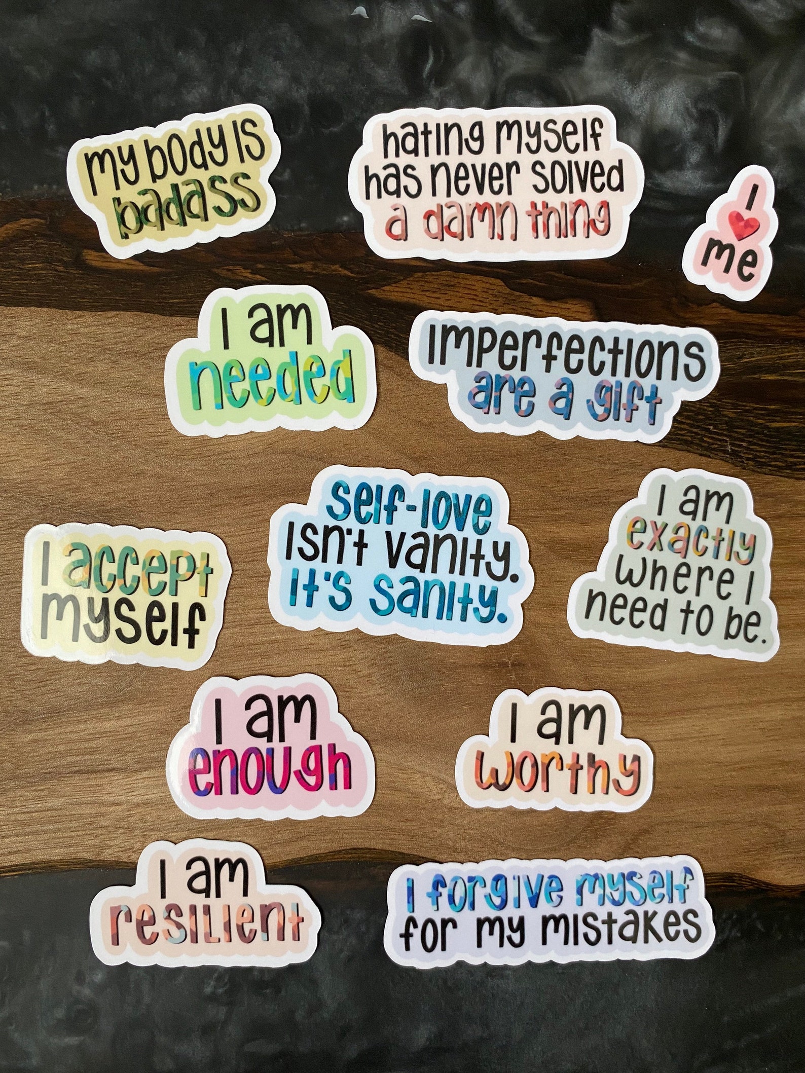 Positive Affirmations sticker pack Vinyl glossy selflove Etsy