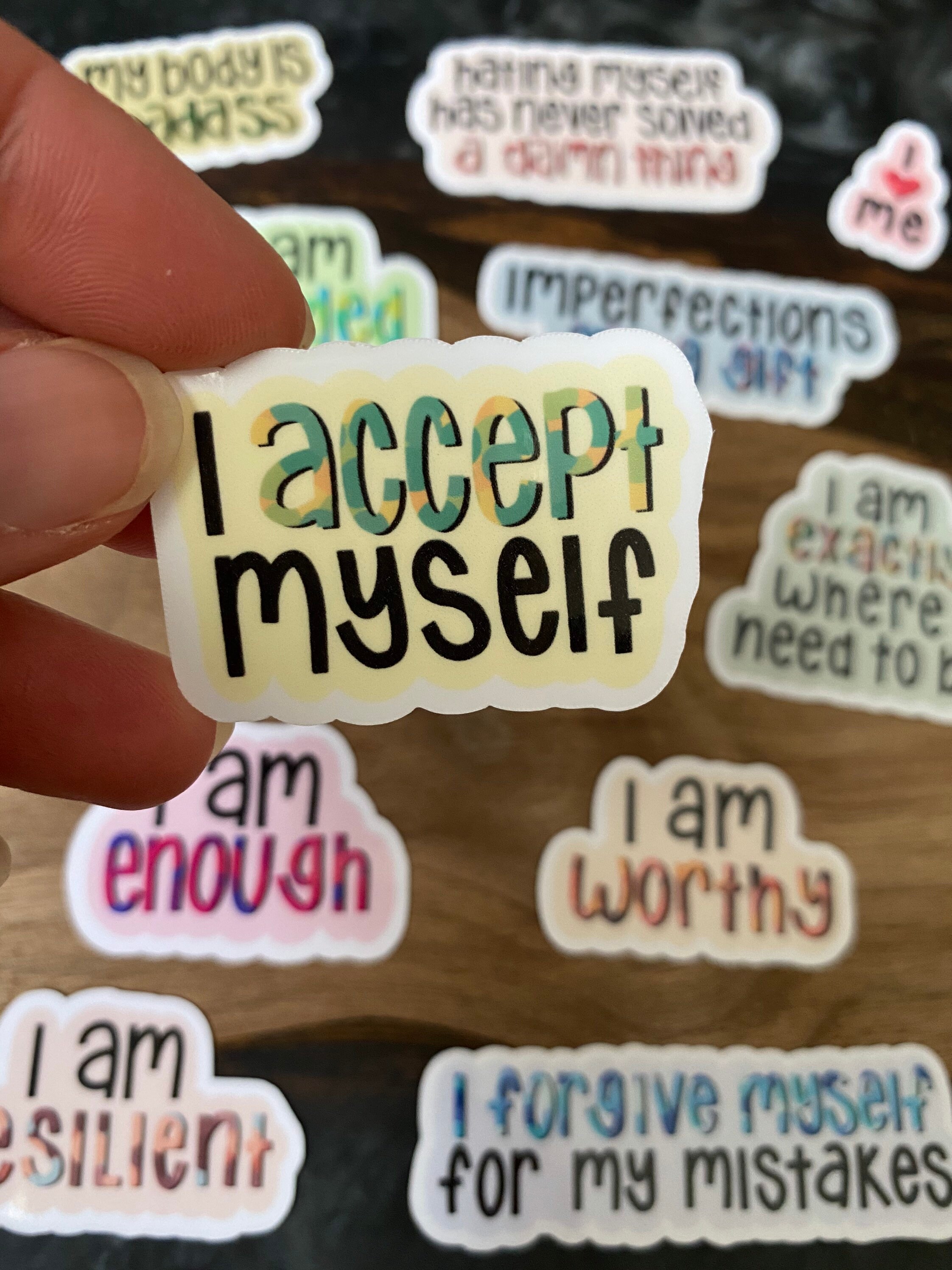 Positive Affirmations sticker pack Vinyl glossy selflove Etsy