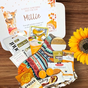 Cosy Season Autumn Fall Gift, Pamper Hamper, Affordable Gifts, Get Well Soon, Thinking of you, Self Care Package, Hug in a Box, Pumpkins