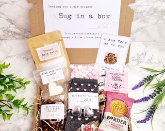 Hug in a Box | Treat Box | Letterbox gift | Get Well Soon | Thinking of you | Personalised Care Package | Pick Me Up