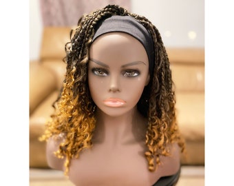 Handmade Bun Afro kinky twist braid/headband wig. Bun Afro Kinky Crochet Twist Braid Wig/ Headband Wig. - Etsy main image 4