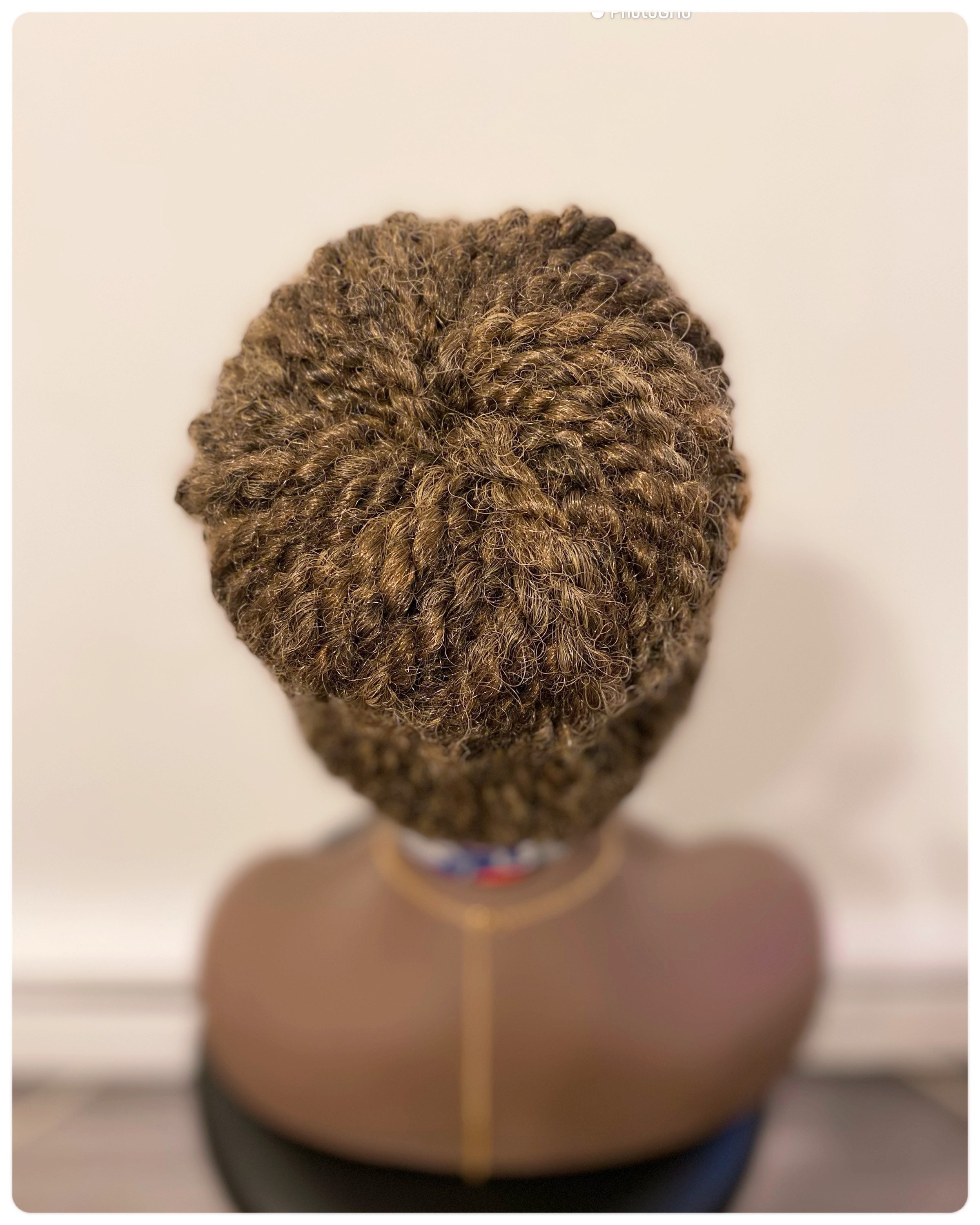 Bun Afro kinky twist braid/ headband wig . Bun Afro Kinky Crochet Twist Braid Wig/ Headband Wig. - Etsy main image 4