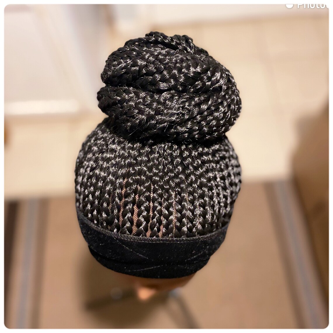 Updo box braid headband wig. Etsy