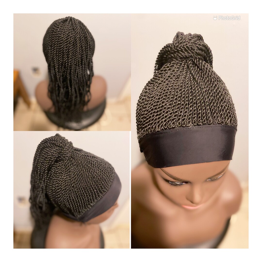 Updo Twist Braid Headband Wig. Etsy