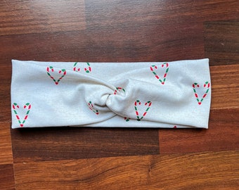 Candy Cane Hearts Headband