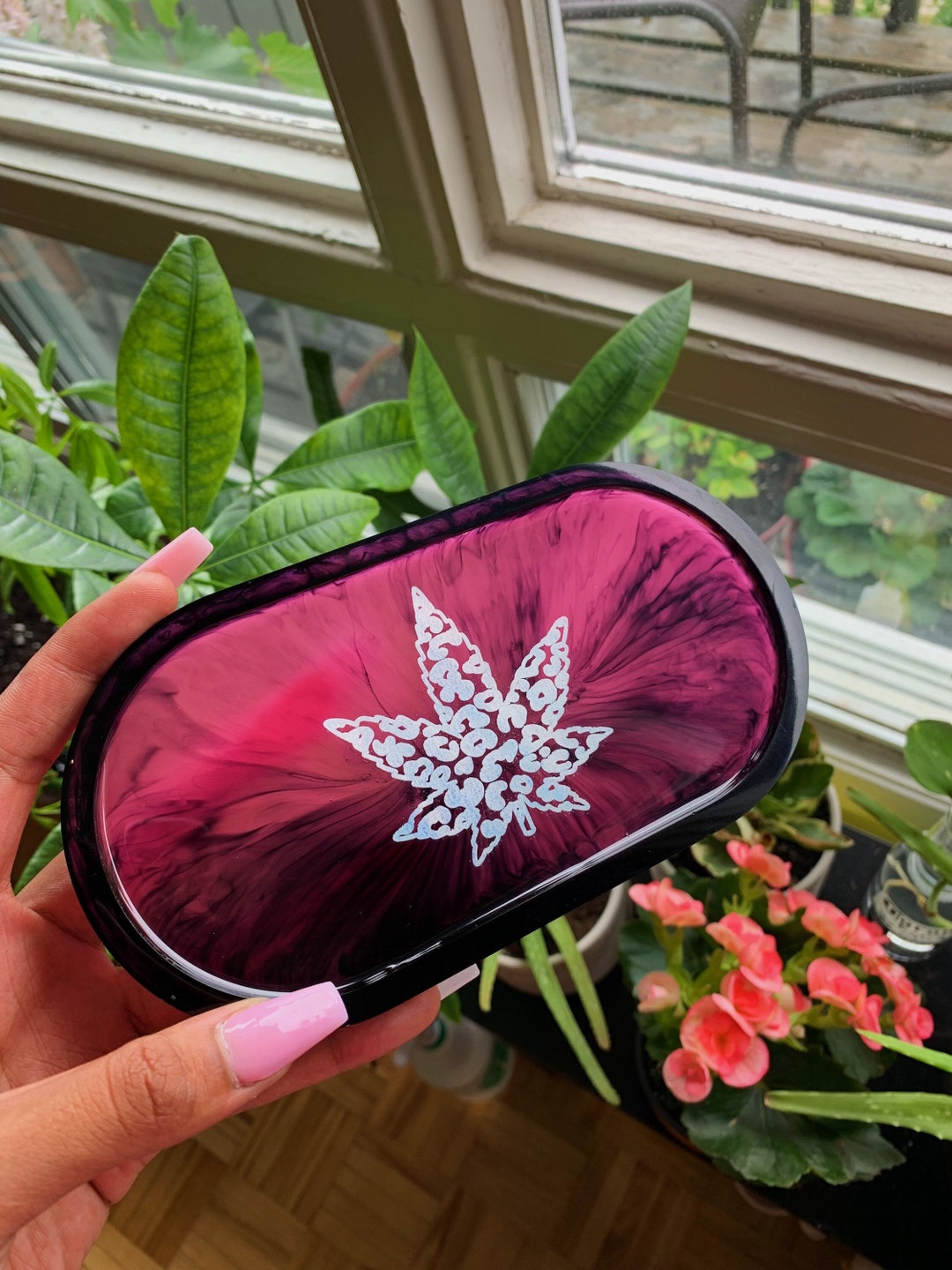 Pink Glow in the Dark Rolling Tray Etsy