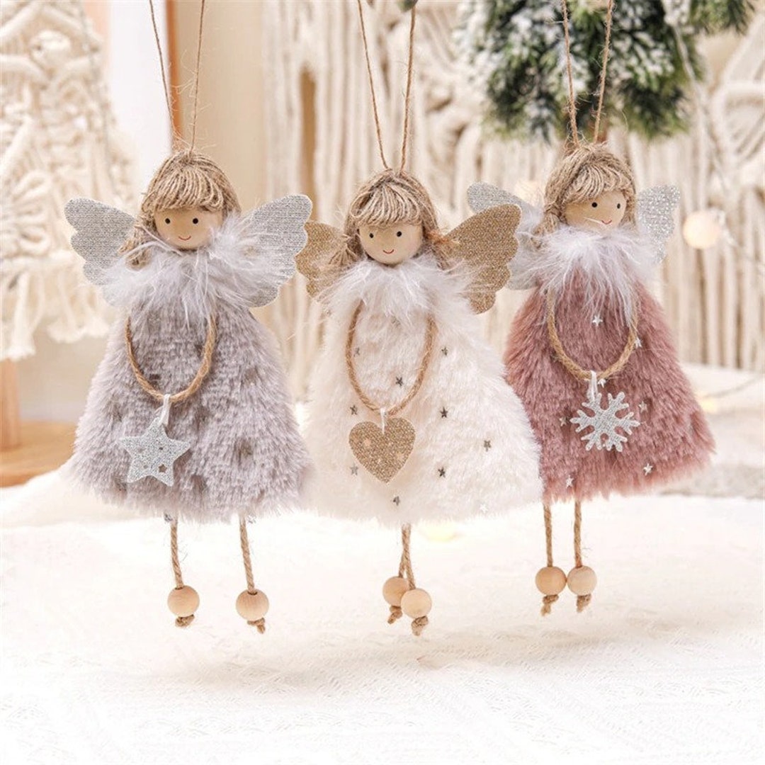 DTTBlue Cute Christmas Angel Lace Gril Doll Christmas Pendant