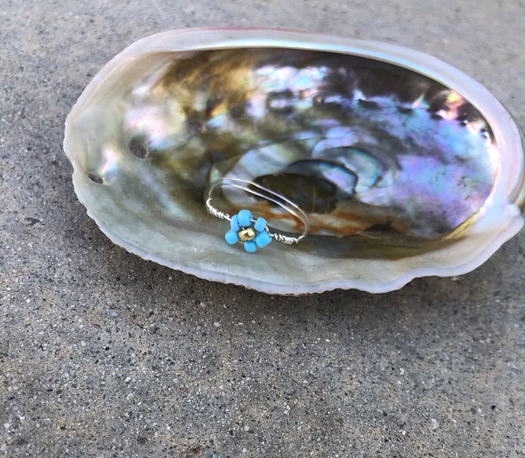 Dainty Flower Wire Ring Etsy