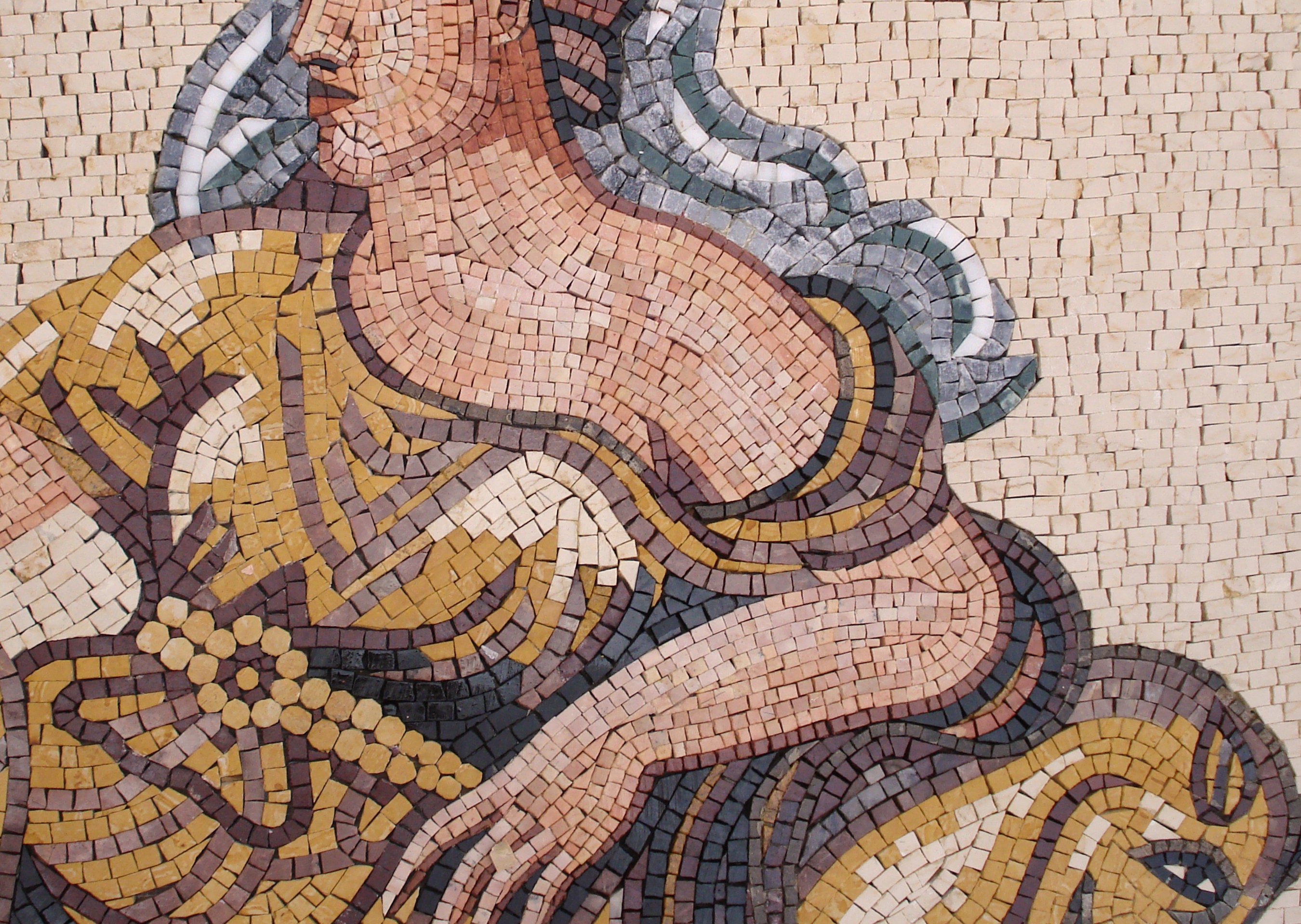 Cupid and Venus Mosaic Tile Mural: Handmade Marble Art - Etsy