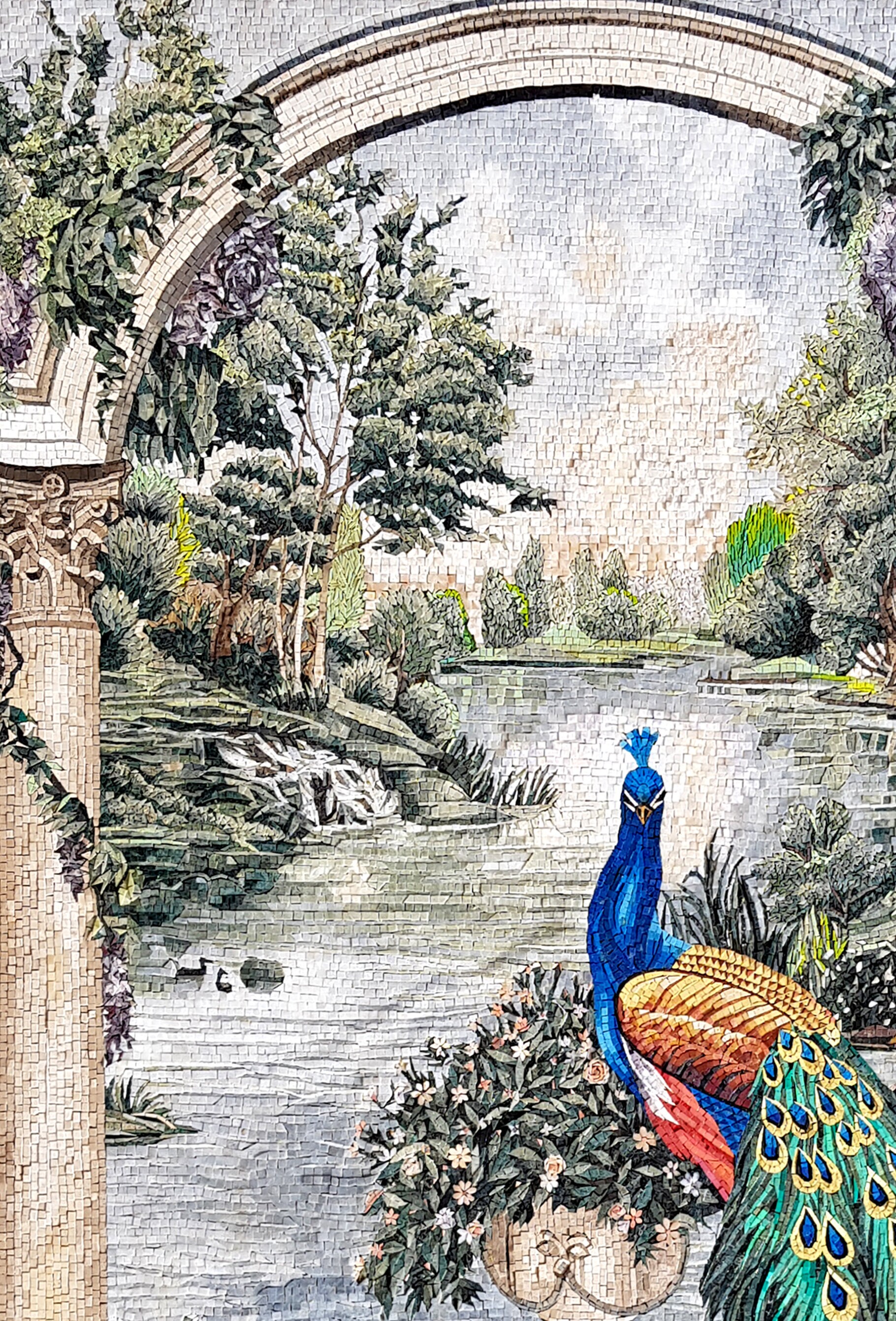 Handmade Peacock Mosaic Tile Art: Nature Wall Decor - Etsy