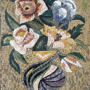 40 Handmade Marble Mosaic Flower Rose Vase Wall Art Home Décor - Etsy