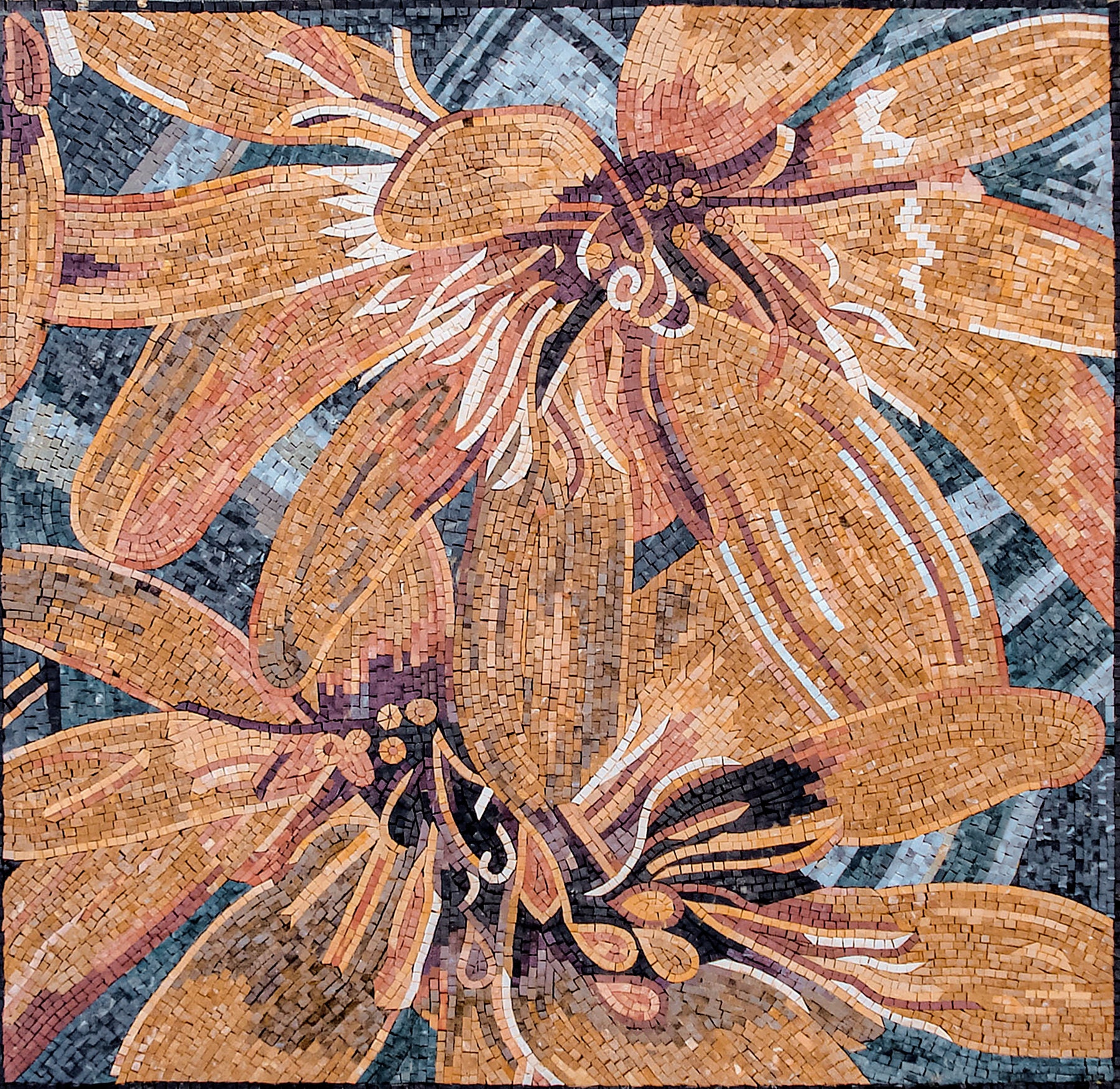 40" Handmade Marble Mosaic Flowers Vine Art Tile Décor - Etsy