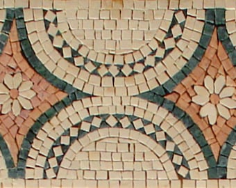 タイルモザイクアート　幾何学 幾何学模様を散りばめた可愛いモザイク | タイルライフ