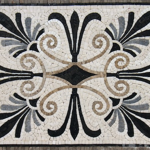 Handmade Marble Tile Mosaic: Anastasia Mural Wall Art