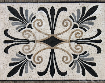Handmade Marble Tile Mosaic: Anastasia Mural Wall Art