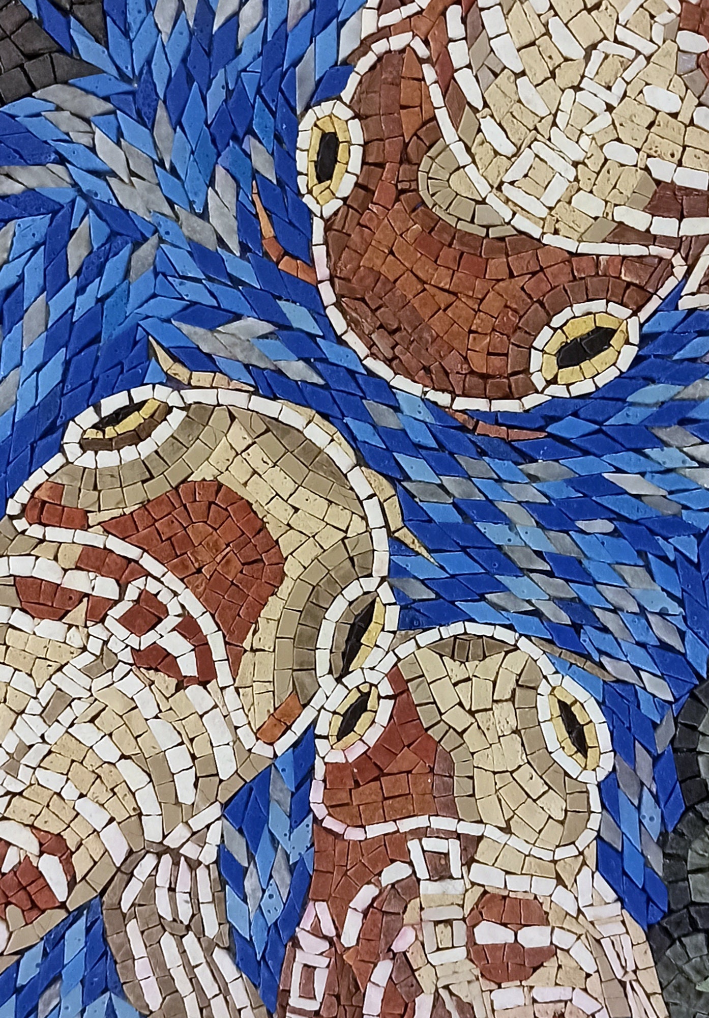 鯉のモザイクタイルアート：手作りの石壁装飾（32x20） - Etsy 日本
