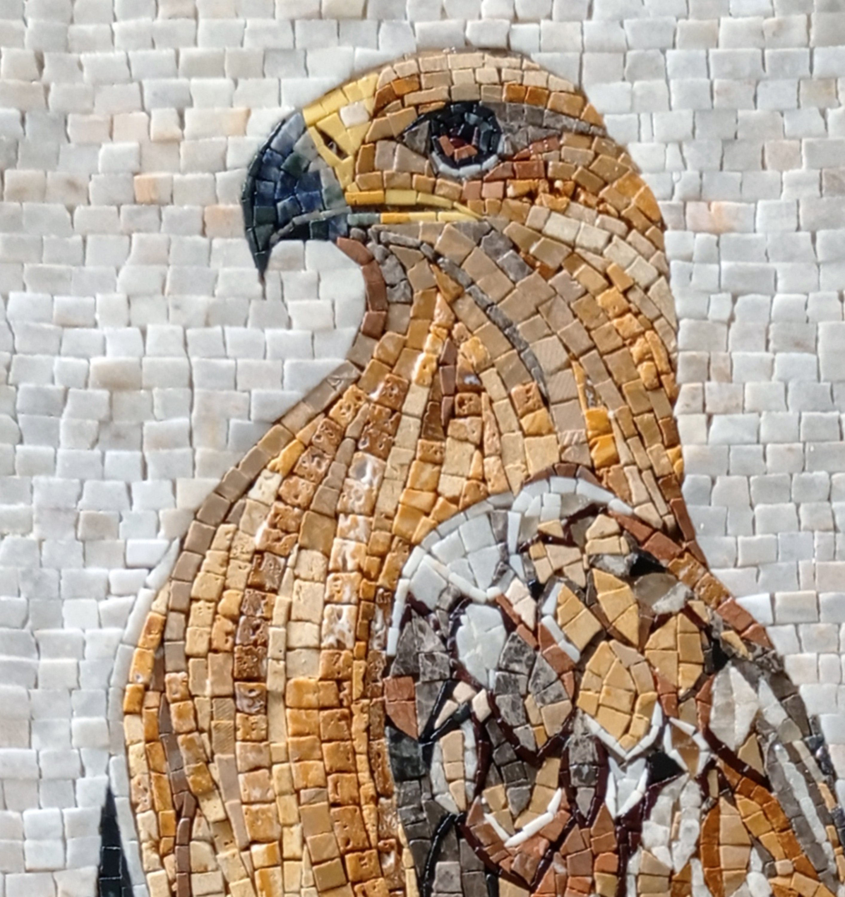 FALCON WALL ART Golden Falcon Mural Mosaic Tile Wall Décor Etsy