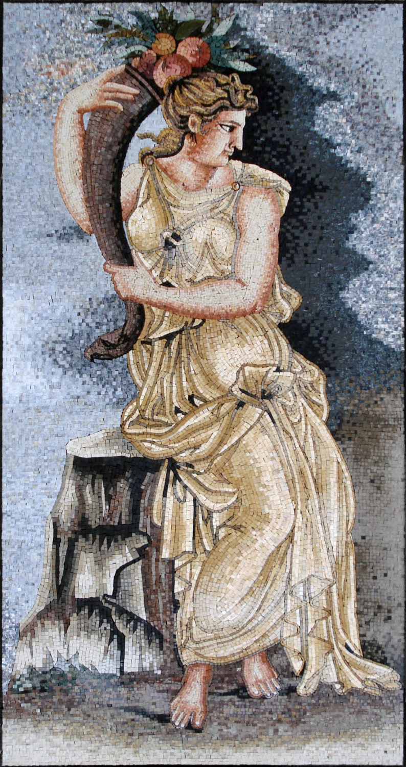 Handmade Goddess Ceres Mosaic Mural: Roman Art Tile - Etsy