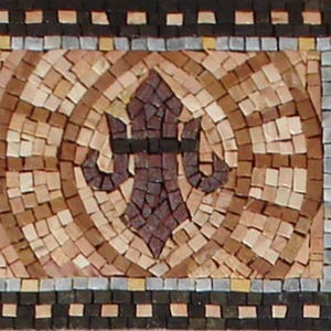 8″ Brown Art Deco Geometric Border Mosaic – Handmade Marble Tile Trim, Luxe Backsplash & Wall Accent
